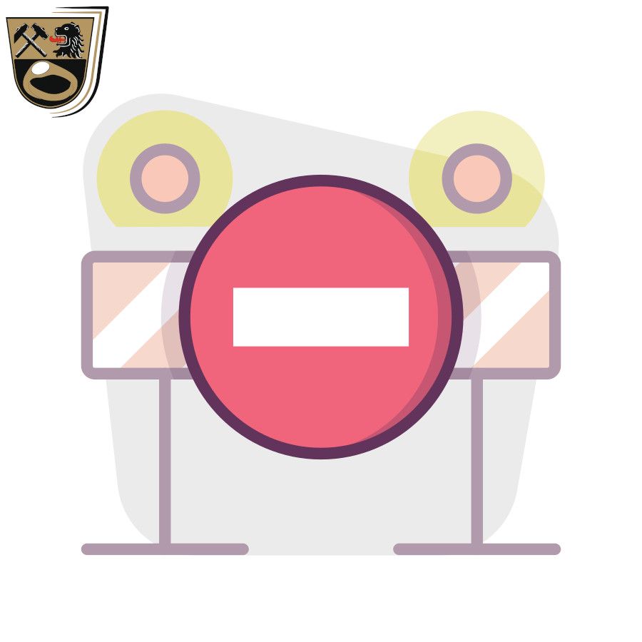 Strassensperre Symbolfild