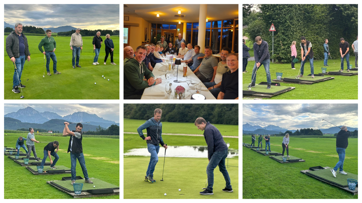 Gemeinderat beim Golfspielen