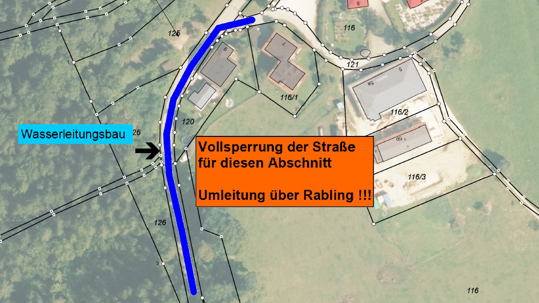 Lageplan Sperre Ulrichshögler Straße