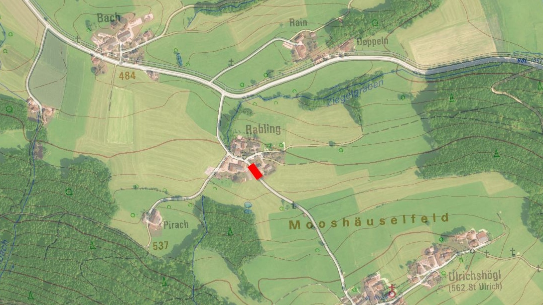 Straßensperrung in Rabling