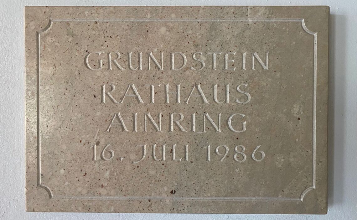 Grundstein neues Rathaus 16. Juli 1986